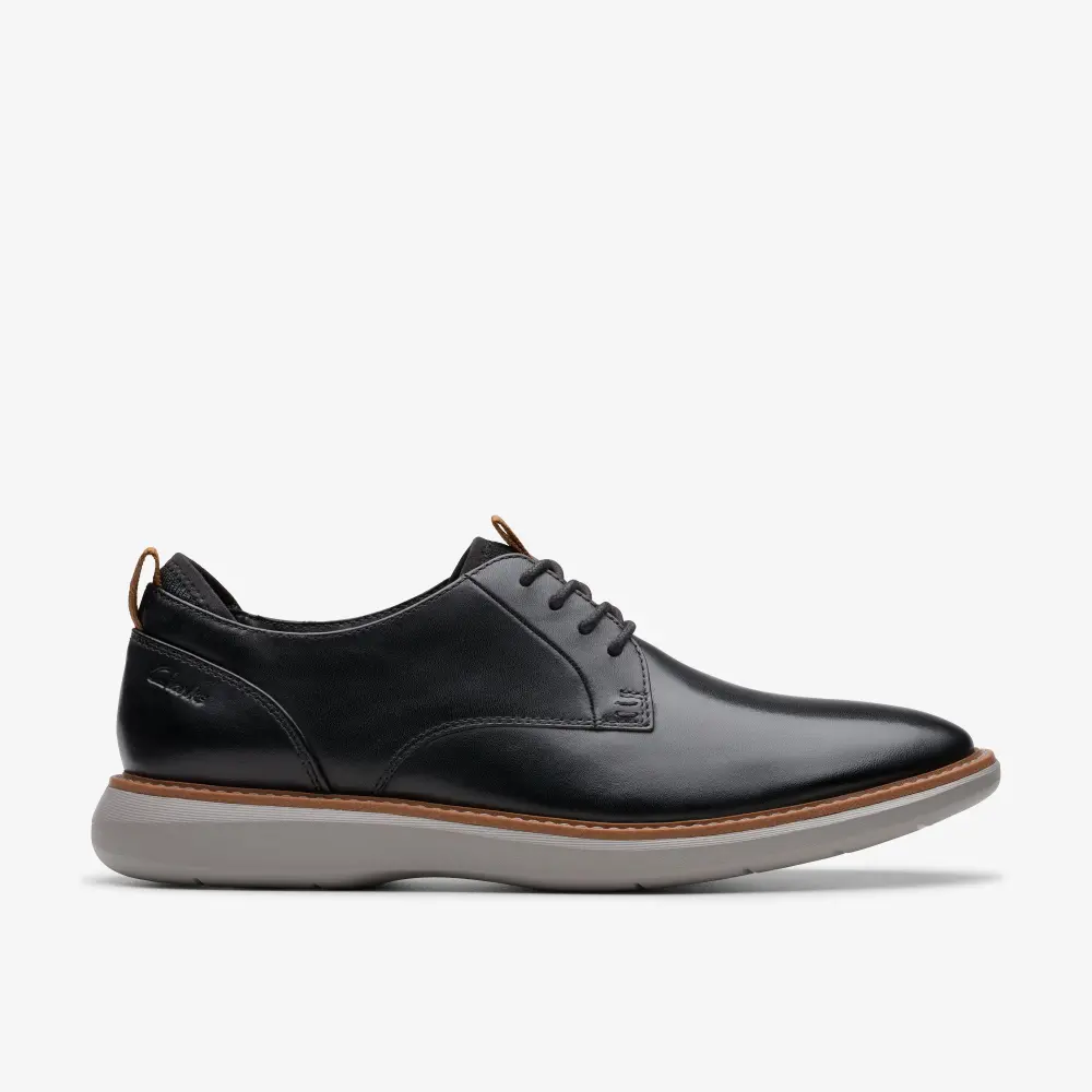 Men’s Brantin Plain Black Leather Oxfords online