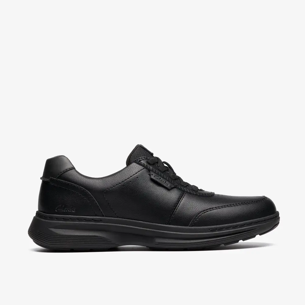 Mens Craftwell Lace Black Leather Sneaker Clarks online