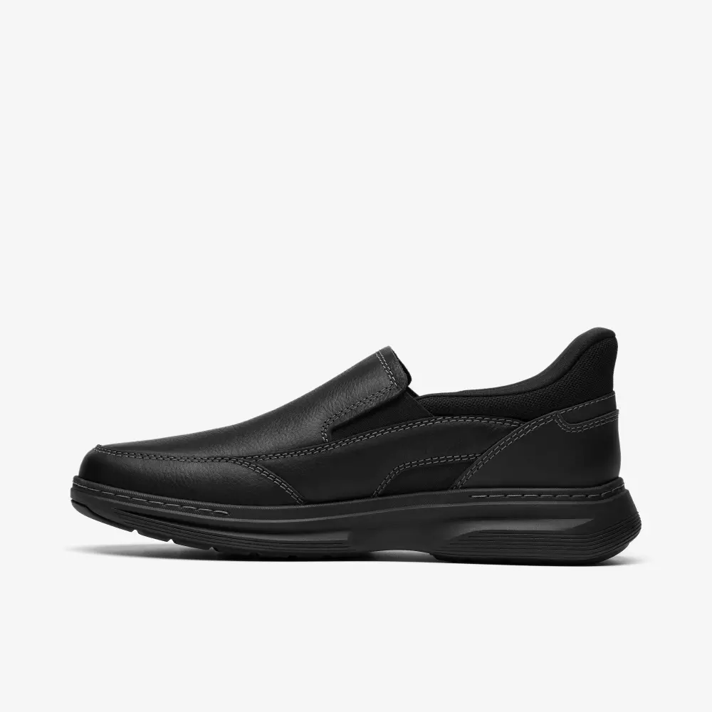 Mens Craftwell Step Black Tumbled Slip-On Shoes online