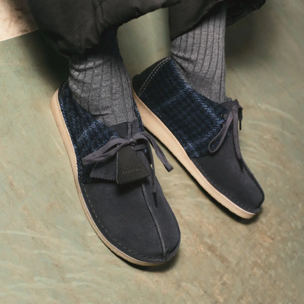 Mens Desert Trek Navy Tweed Shoes online