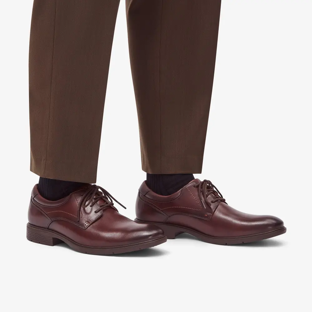 Men’s Eldredge Plain Dark Brown Leather Oxford Shoes Clarks online