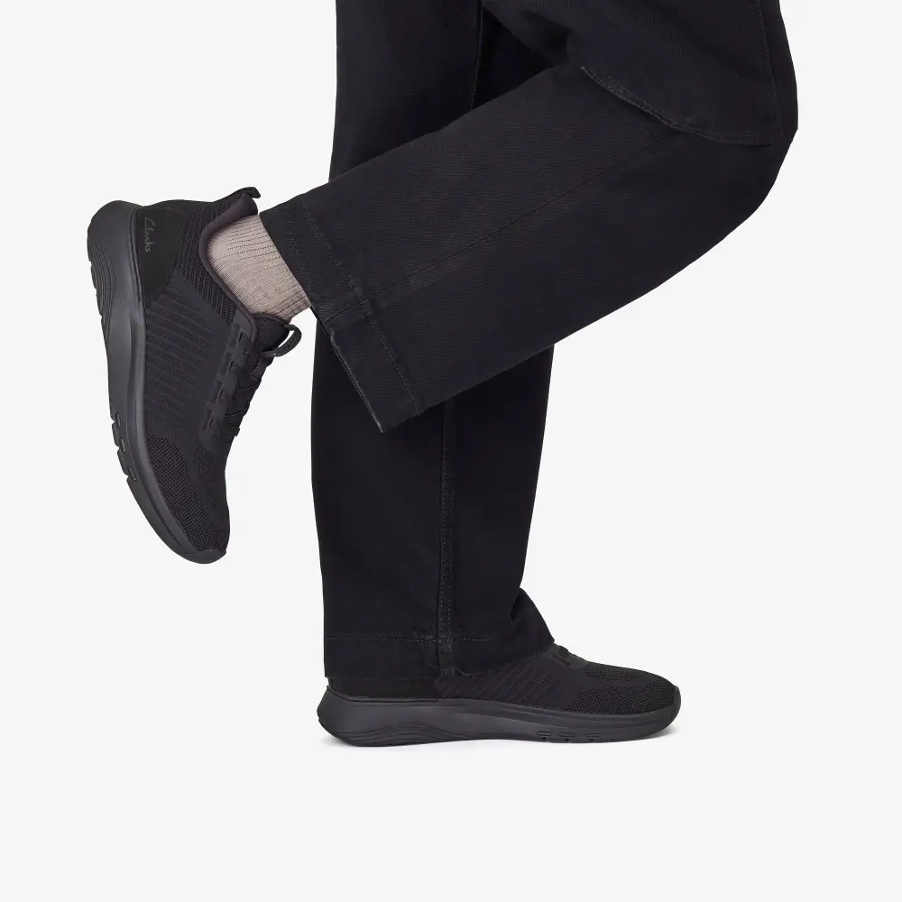 Mens Motion Trek LT Black Knit Sneakers online