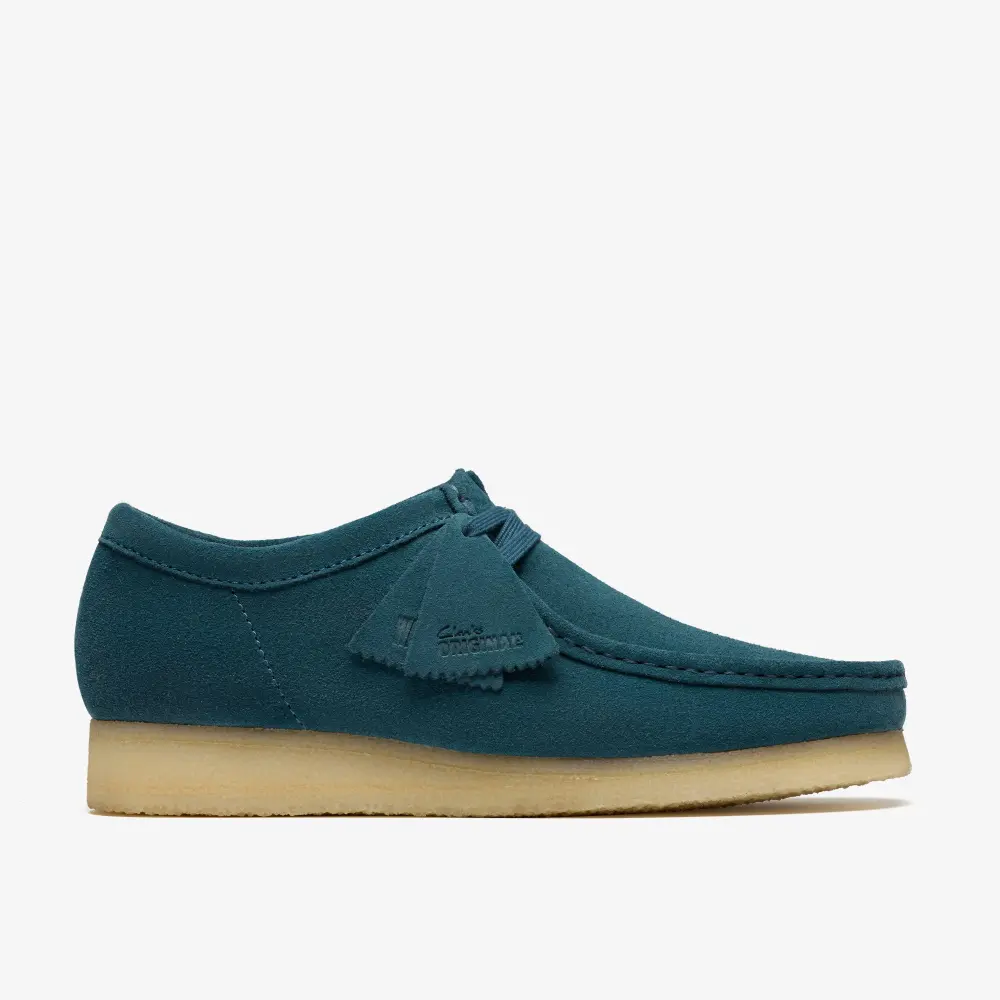 Mens Wallabee Mid Blue Suede Shoes Clarks online