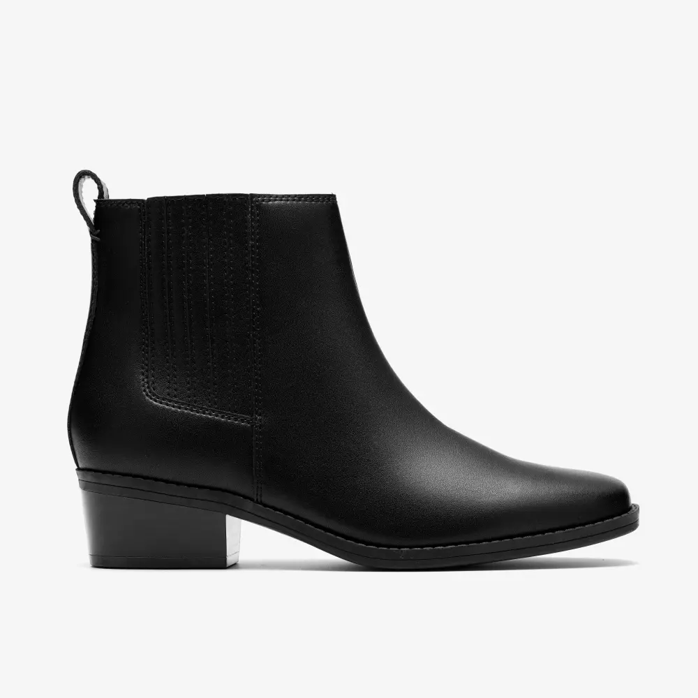 Womens Danyelle Skip Black Leather Ankle Boots online