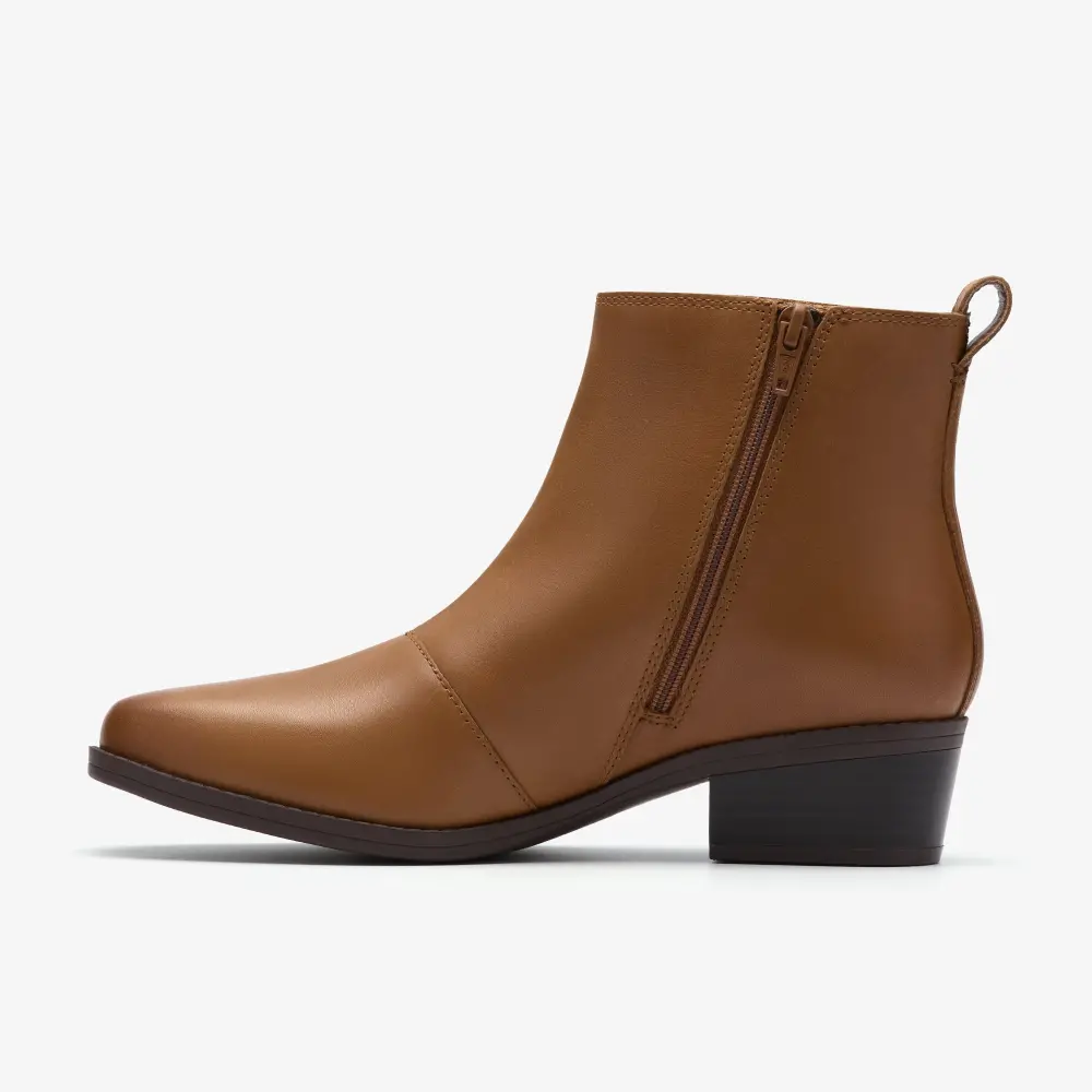 Womens Danyelle Skip Tan Leather Ankle Boots online