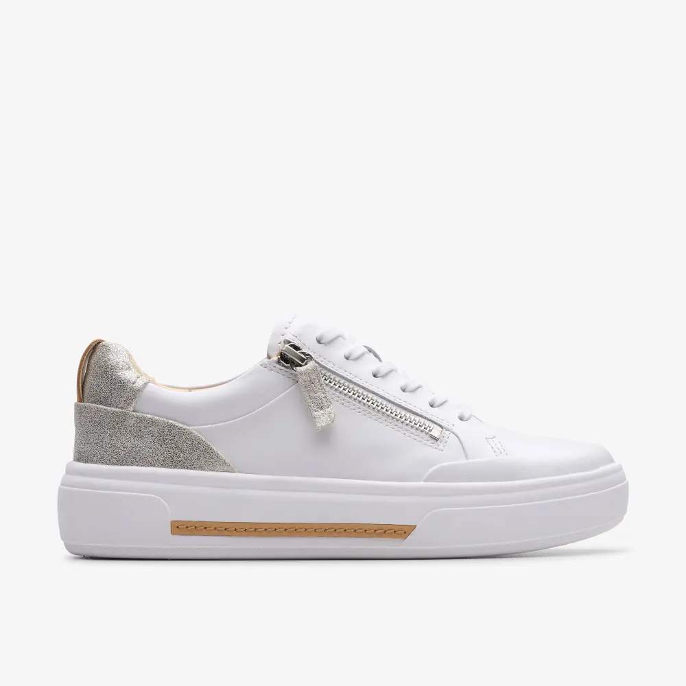 Womens Hollyhock Zip Silver Leather Sneakers online