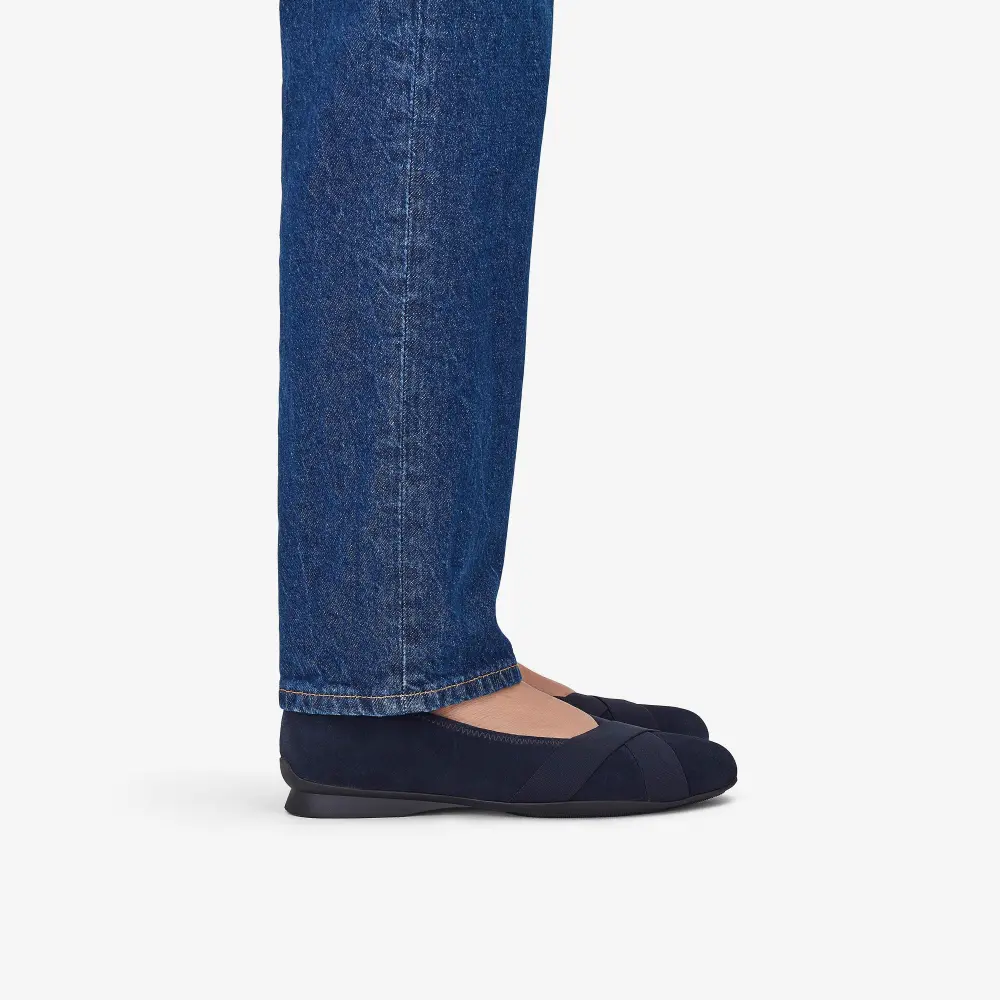 Womens Jazmynn Gem Navy Suede Ballet Flats online