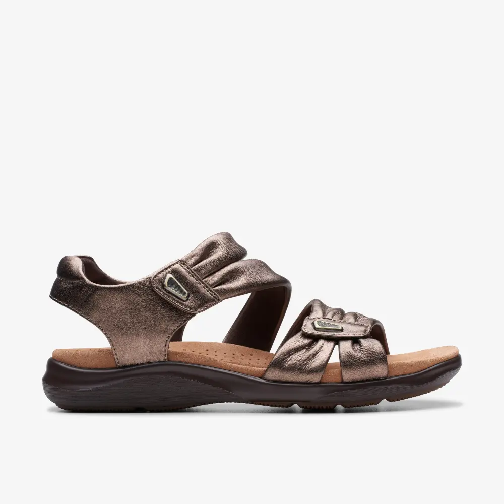 Women’s Kitly Ave Bronze Leather Flat Sandals online
