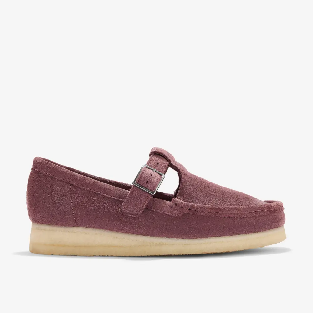 Womens Wallabee T Bar Rose Brown Suede Shoes online